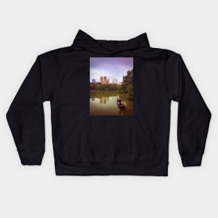 Central Park Boat New York City Manhattan Kids Hoodie